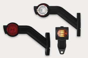 Lampa 3-funkcyjna obrysowo-gabarytowa, lewa, na długim gumowym ramieniu FT-140F LED