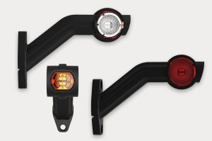 Lampa 3-funkcyjna obrysowo-gabarytowa, prawa, na długim gumowym ramieniu FT-140F LED