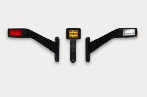 Lampa obrysowa LED FT-145 LEWA na wysięgniku gumowym, trzykolorowa, długa z przewodem o dł. 0,3 m. FT-145P